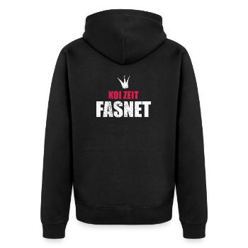 Cadeau de carnaval de la sorcière Guggen pour le temps des koïs Fasnet - Veste à capuche bio Premium Unisexe - noir - Dos - Nico (187cm)