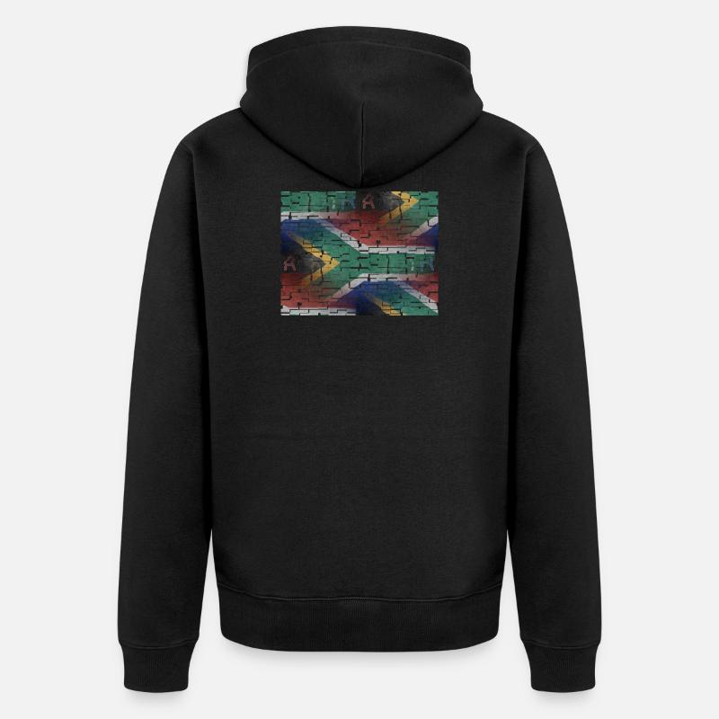 Afrique du Sud - art design - Veste à capuche bio Premium Unisexe - noir