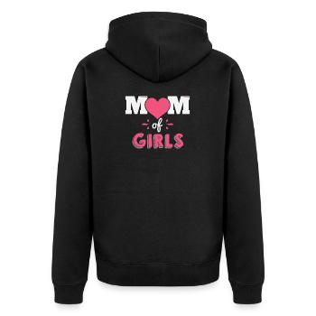 Mère de fille cadeau de fête des mères - Veste à capuche bio Premium Unisexe - noir - Dos - Nico (187cm)
