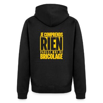 Bricolage humour bricoleur cadeau drôle marrant - Veste à capuche bio Premium Unisexe - noir - Dos - Nico (187cm)