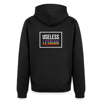 Gay Pride Gay Lesbienne LGBT LGBTQ cadeau - Veste à capuche bio Premium Unisexe - noir - Dos - Nico (187cm)