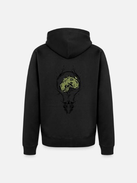 Umweltschutz Klimaschutz Energie - Unisex Premium Bio Zip Hoodie - Schwarz