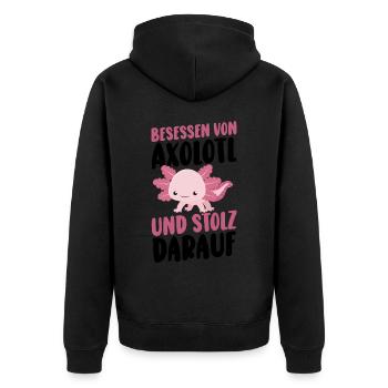 Axolotl - Veste à capuche bio Premium Unisexe - noir - Dos - Nico (187cm)