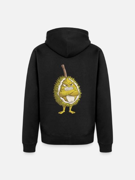 Durian - Unisex Premium Bio Zip Hoodie - Schwarz