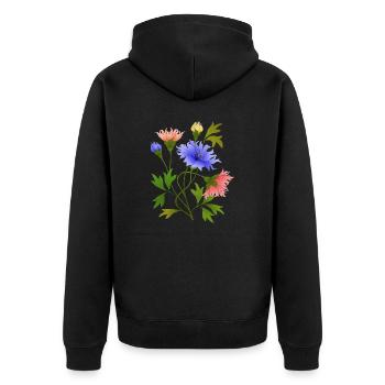 Fleur - Veste à capuche bio Premium Unisexe - noir - Dos - Nico (187cm)