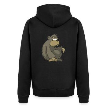 Gorille - Veste à capuche bio Premium Unisexe - noir - Dos - Nico (187cm)