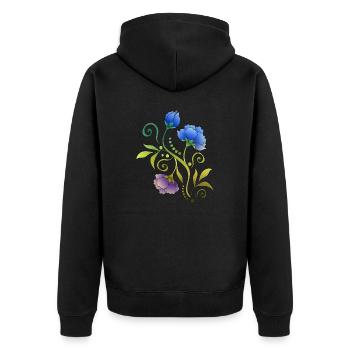 Fleur - Veste à capuche bio Premium Unisexe - noir - Dos - Nico (187cm)