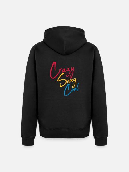 crazy sexy cool design - Unisex Premium Organic Zip Hoodie - black