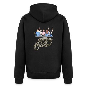 Bride bride wedding stag party bridesmaid party stag party - Unisex Premium Organic Zip Hoodie - black - Back - Nico (187cm)