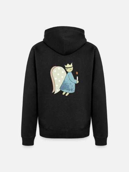 Weihnachtsengel. - Unisex Premium Bio Zip Hoodie - Schwarz
