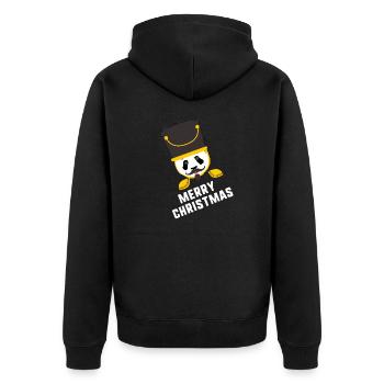 Panda,Nutcracker,Santa Claus, Santa Claus - Unisex Premium Organic Zip Hoodie - black - Back - Nico (187cm)