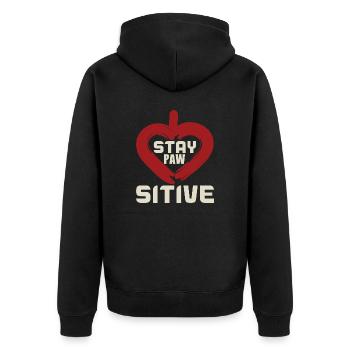 STAY PAW SITIVE - Veste à capuche bio Premium Unisexe - noir - Dos - Nico (187cm)