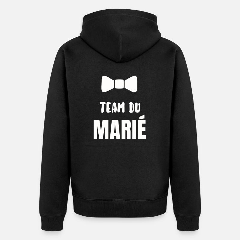 Team du marié - Veste à capuche bio Premium Unisexe - noir