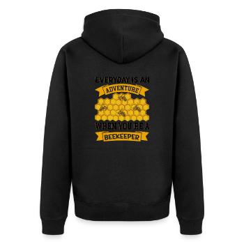 Beekeeping Beekeeping Course Beekeepers' Association Honey Bee Beekeepers - Unisex Premium Organic Zip Hoodie - black - Back - Nico (187cm)