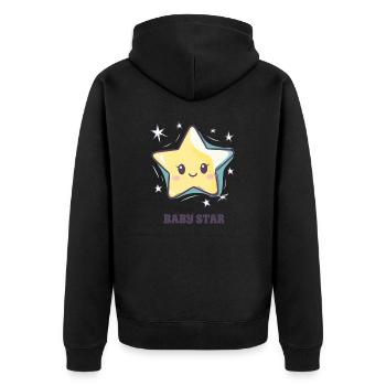 Baby star - Veste à capuche bio Premium Unisexe - noir - Dos - Nico (187cm)