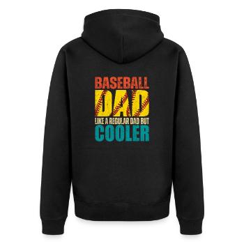 Un père de baseball comme un père ordinaire mais plus cool - Veste à capuche bio Premium Unisexe - noir - Dos - Nico (187cm)