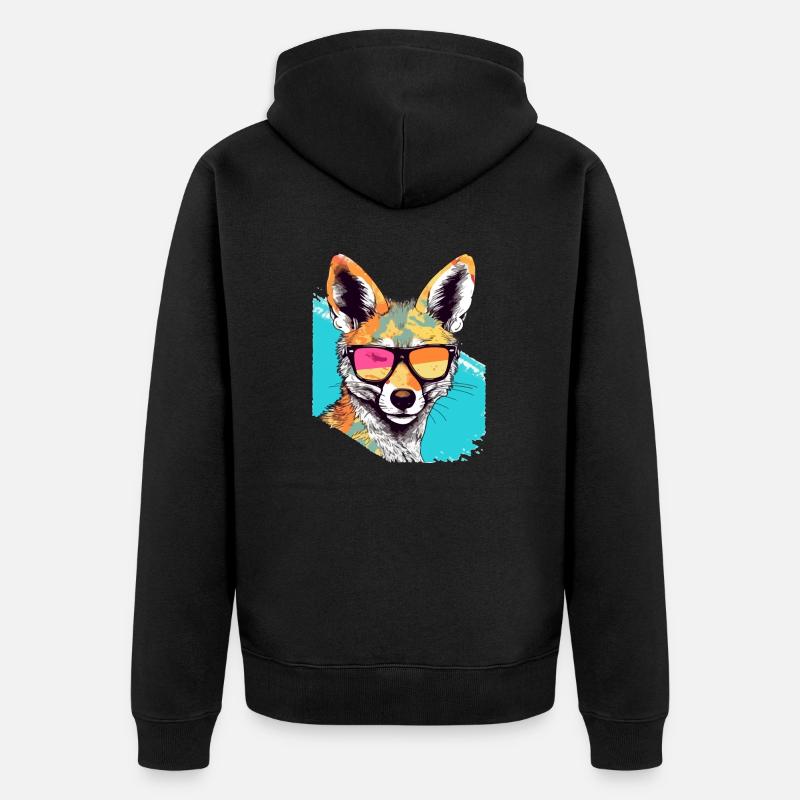 Jacky le chacal - Veste à capuche bio Premium Unisexe - noir