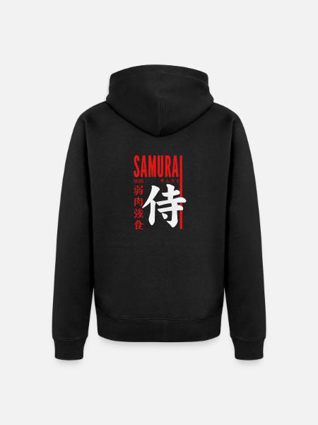 Samurai Master - Unisex Premium Bio Zip Hoodie - Schwarz