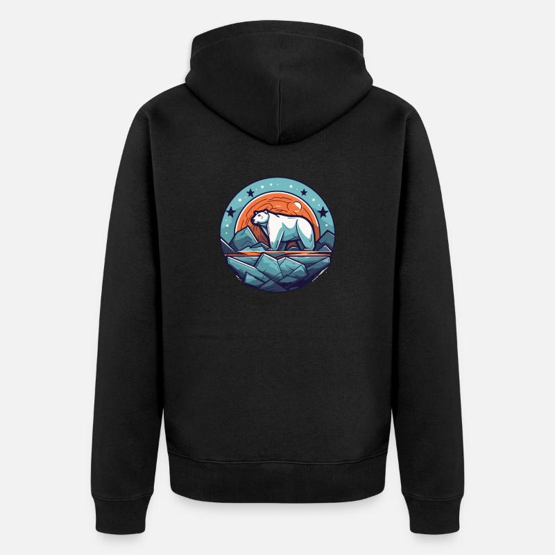 Le dernier ours polaire - Veste à capuche bio Premium Unisexe - noir