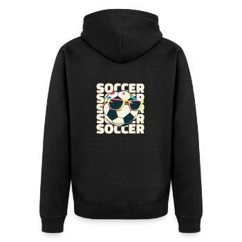 Joueur de football Athlète de football Enfant en bas âge garçon fille - Veste à capuche bio Premium Unisexe - noir - Dos - Nico (187cm)