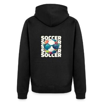 Joueur de football Drôle d’athlète Sport Amoureux du football - Veste à capuche bio Premium Unisexe - noir - Dos - Nico (187cm)