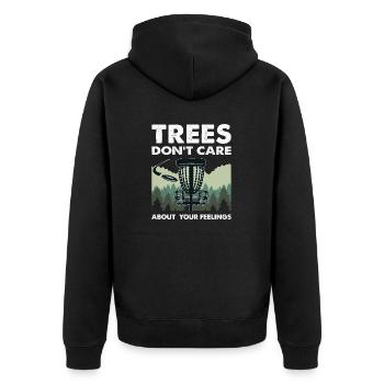 Drôle de disc golf arbres se sentant Folf Frolf Men - Veste à capuche bio Premium Unisexe - noir - Dos - Nico (187cm)