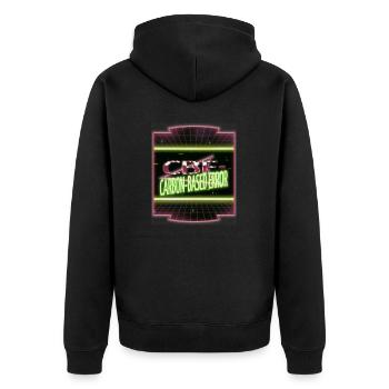programming equestrian awesome hacker funny quote - Unisex Premium Bio Zip Hoodie - Schwarz - Hinten - Nico (187cm)