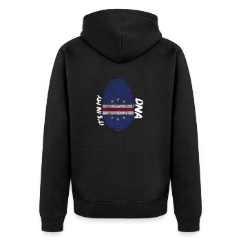 Cape Verde flag Cabo Verde flag - Unisex Premium Organic Zip Hoodie - black - Back - Nico (187cm)