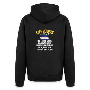 Cape Verde flag Cabo Verde flag - Unisex Premium Organic Zip Hoodie - black - Back - Nico (187cm)