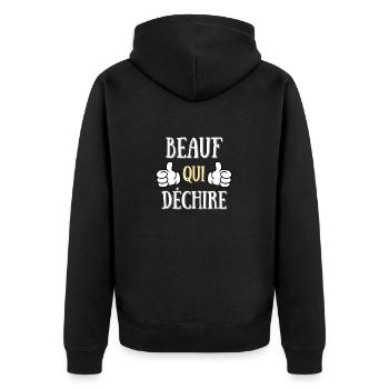 Beauf Qui Déchire Homme Humour Beau Frère Cadeau - Veste à capuche bio Premium Unisexe - noir - Dos - Nico (187cm)
