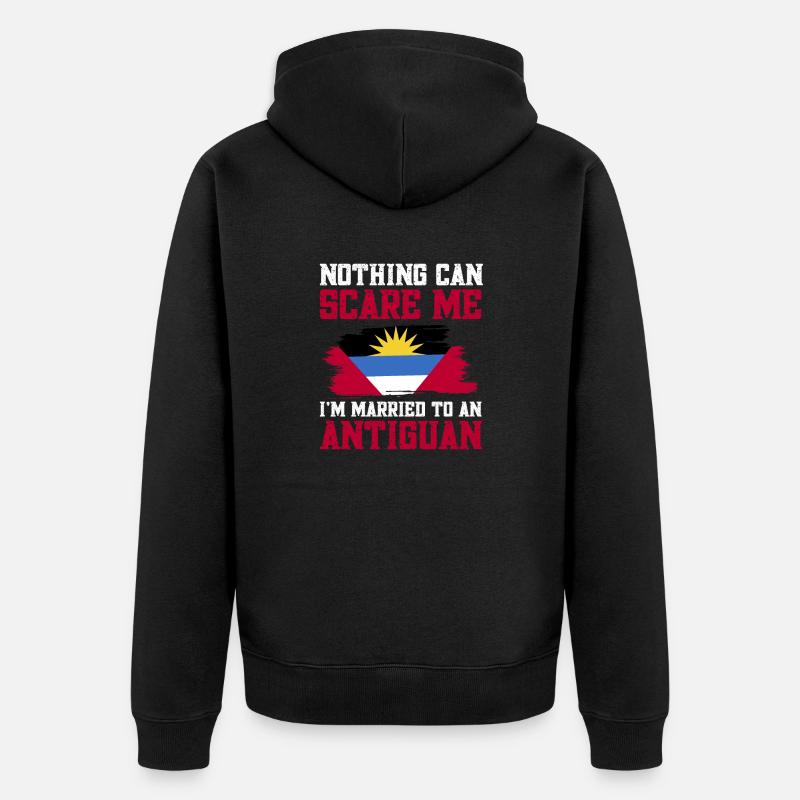 Drapeau d’Antigua-et-Barbuda - Veste à capuche bio Premium Unisexe - noir