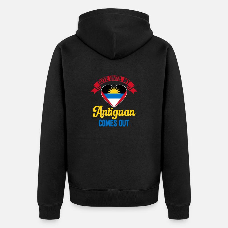 Drapeau d’Antigua-et-Barbuda - Veste à capuche bio Premium Unisexe - noir