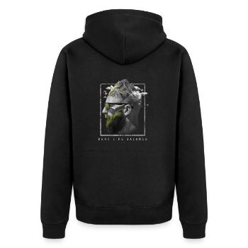 Accessoires de randonnée en montagne Mountain Life Balance Forest Shirt - Veste à capuche bio Premium Unisexe - noir - Dos - Nico (187cm)