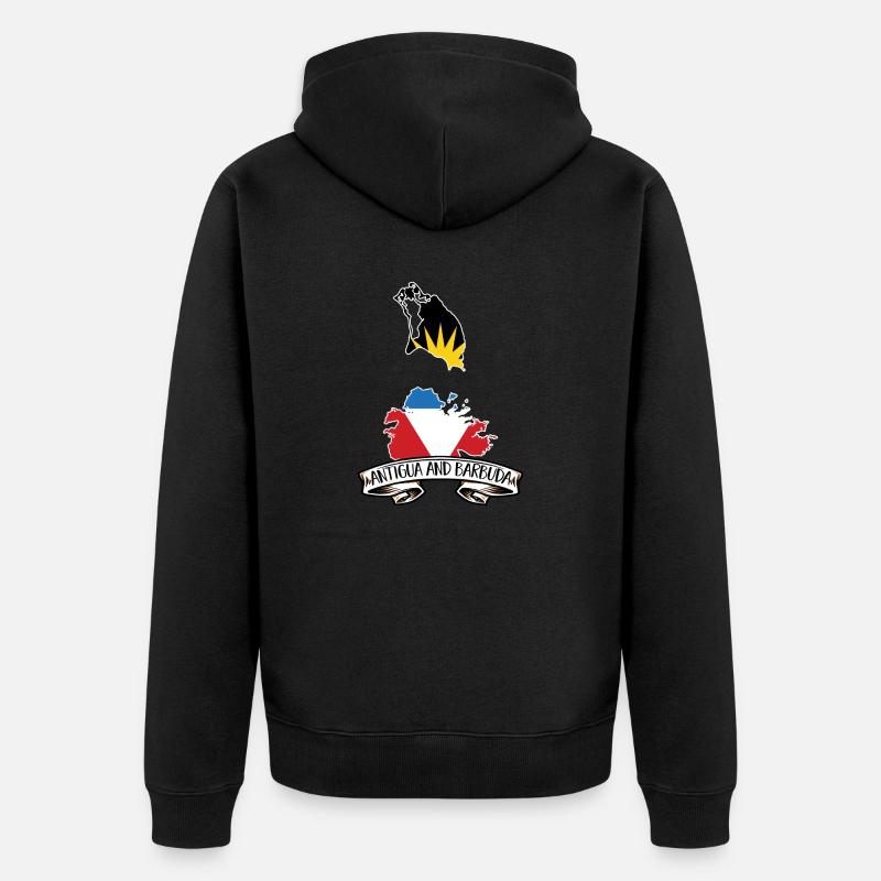 Drapeau d’Antigua-et-Barbuda - Veste à capuche bio Premium Unisexe - noir