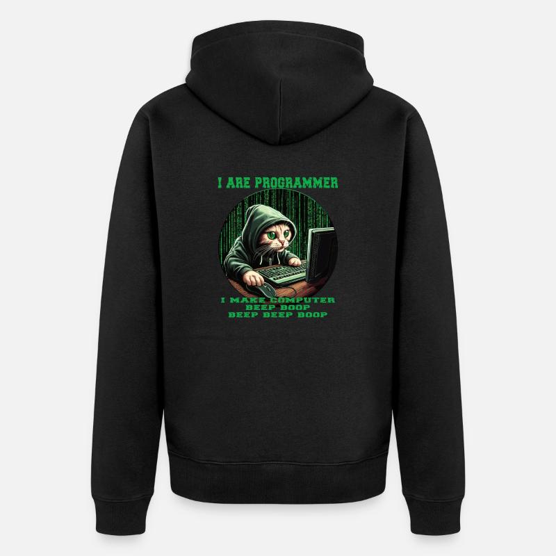 Ich bin Programmierer - Unisex Premium Bio Zip Hoodie - Schwarz