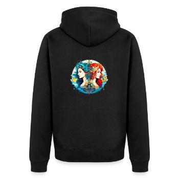 Soyez fier de vos traits uniques Zodiaque Gémeaux - Veste à capuche bio Premium Unisexe - noir - Dos - Nico (187cm)