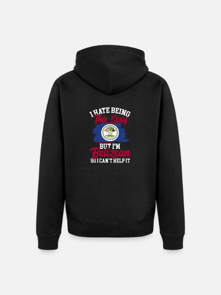 Belize Flagge Belizer - Unisex Premium Bio Zip Hoodie - Schwarz
