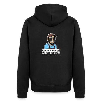 En cas de doute, jetez-le! - Veste à capuche bio Premium Unisexe - noir - Dos - Nico (187cm)