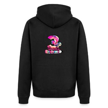 Hallo 3. Klasse Dritte Lehrer Student Tie Dye - Unisex Premium Bio Zip Hoodie - Schwarz - Hinten - Nico (187cm)