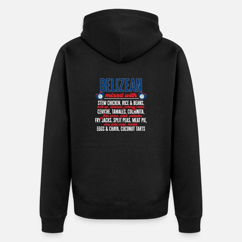 Belize Flagge Belizer - Unisex Premium Bio Zip Hoodie - Schwarz