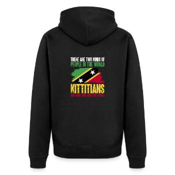 Flag of Saint Kitts and Nevis - Unisex Premium Organic Zip Hoodie - black - Back - Nico (187cm)