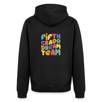 Équipe de rêve de cinquième année 5e élèves de la rentrée scolaire - Veste à capuche bio Premium Unisexe - noir - Dos - Nico (187cm)