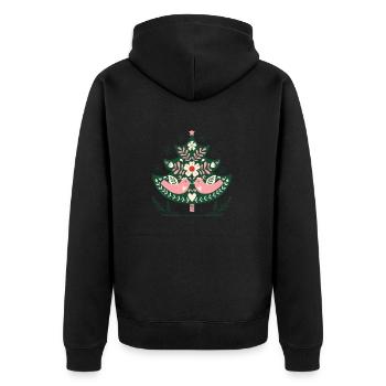 Arbre de Noël mignon - Veste à capuche bio Premium Unisexe - noir - Dos - Nico (187cm)