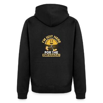 Je suis juste ici pour la pâtisserie latine Empanadas - Veste à capuche bio Premium Unisexe - noir - Dos - Nico (187cm)