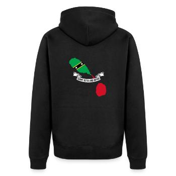 Flag of Saint Kitts and Nevis - Unisex Premium Organic Zip Hoodie - black - Back - Nico (187cm)