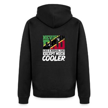 Flag of Saint Kitts and Nevis - Unisex Premium Organic Zip Hoodie - black - Back - Nico (187cm)