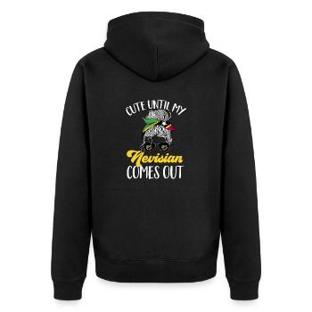 Flag of Saint Kitts and Nevis - Unisex Premium Organic Zip Hoodie - black - Back - Nico (187cm)