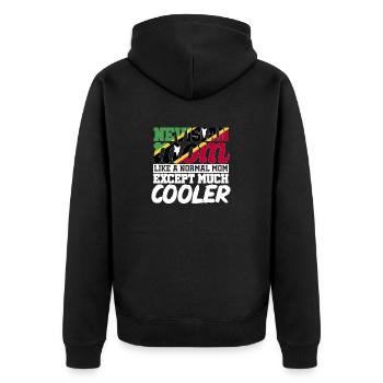 Flag of Saint Kitts and Nevis - Unisex Premium Organic Zip Hoodie - black - Back - Nico (187cm)