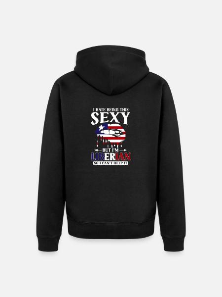 Liberia Flag Liberians - Unisex Premium Organic Zip Hoodie - black