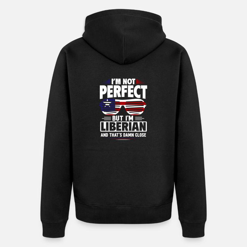 Drapeau du Libéria Libériens - Veste à capuche bio Premium Unisexe - noir